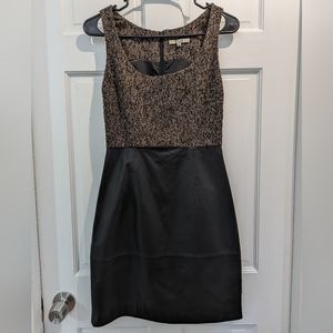 BB Dakota Tweed & Leather Dress